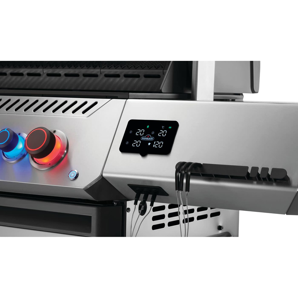 Napoleon Prestige 500 Connected RSIB Freestanding Gas Grill | Wi-Fi & Bluetooth Connectivity, LCD Display, high temperature warning, remote temperature monitoring, cook assist, fuel tank monitoring
