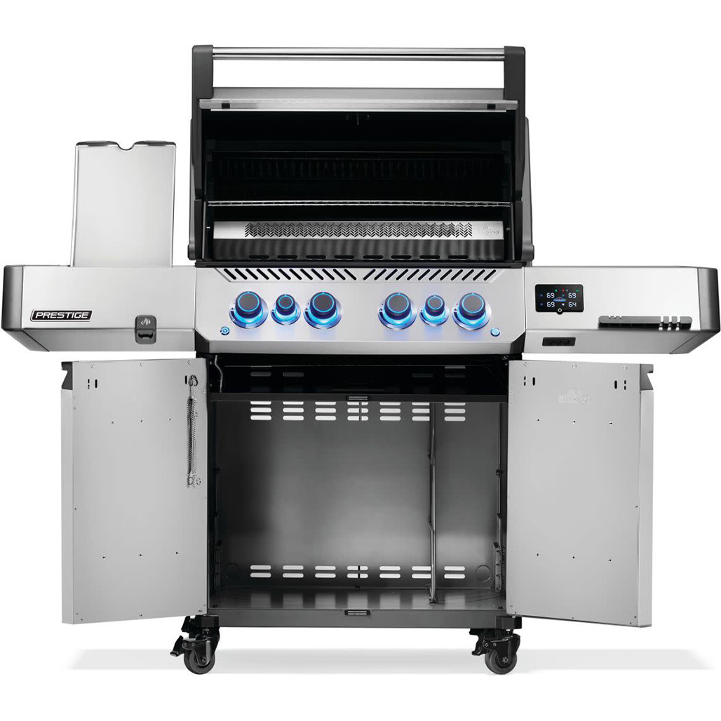 Napoleon Prestige 500 Connected RSIB Freestanding Gas Grill | Guidance and cook assist ensure every meal is cooked perfectly