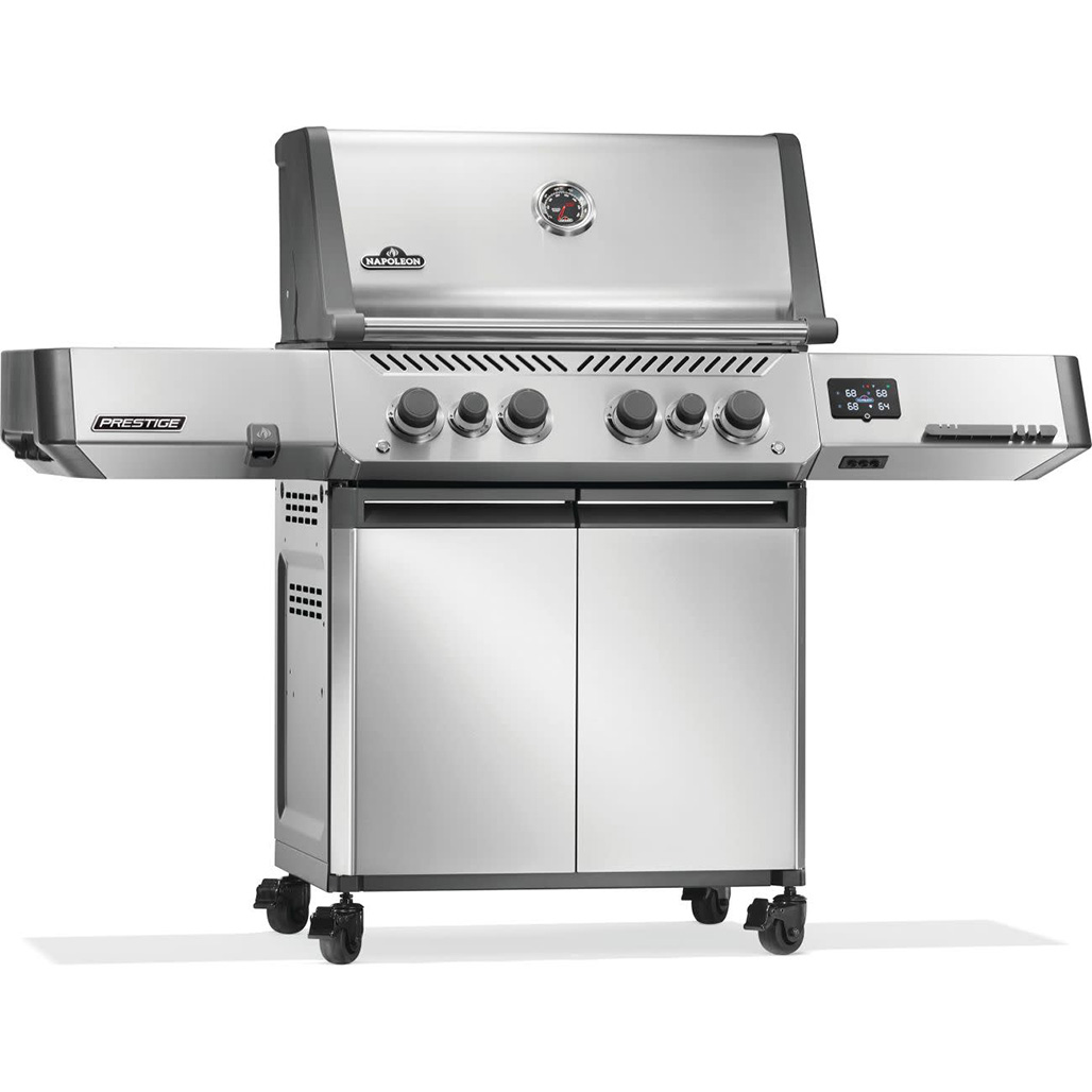 Napoleon Prestige 500 Connected RSIB Freestanding Gas Grill | Durable stainless steel construction with powder coat trim