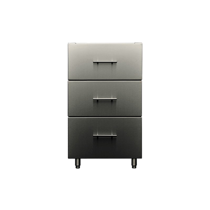 Kalamazoo 18" 3-Drawer Outdoor Base Cabinet | Sleek, stylish, and weathertight, our Signature Series Cabinetry is the perfect complement to your Kalamazoo Grill