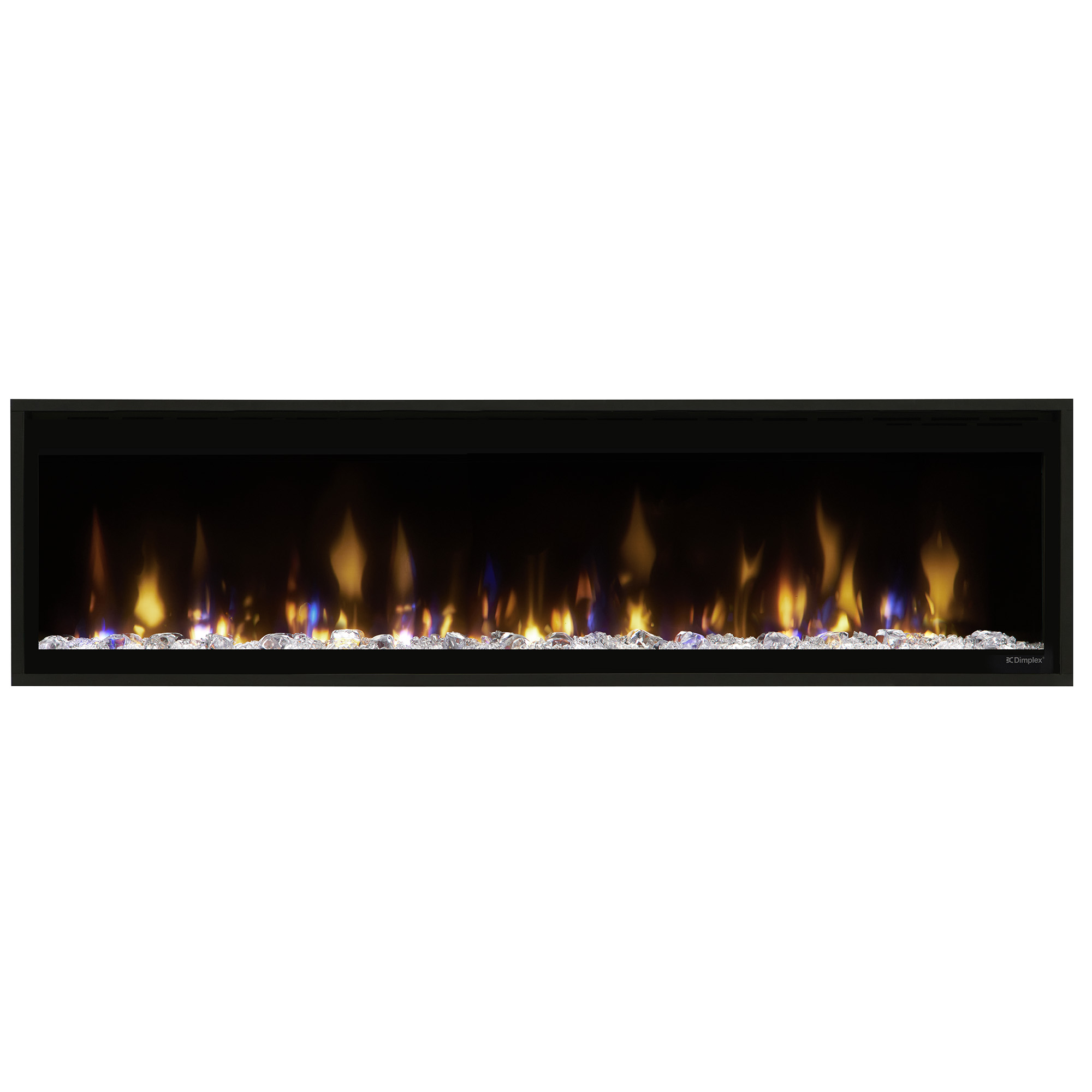 Dimplex 60" Ignite Evolve Electric Fireplace | Clean front face with minimal trim makes the dazzling flames the focal point.