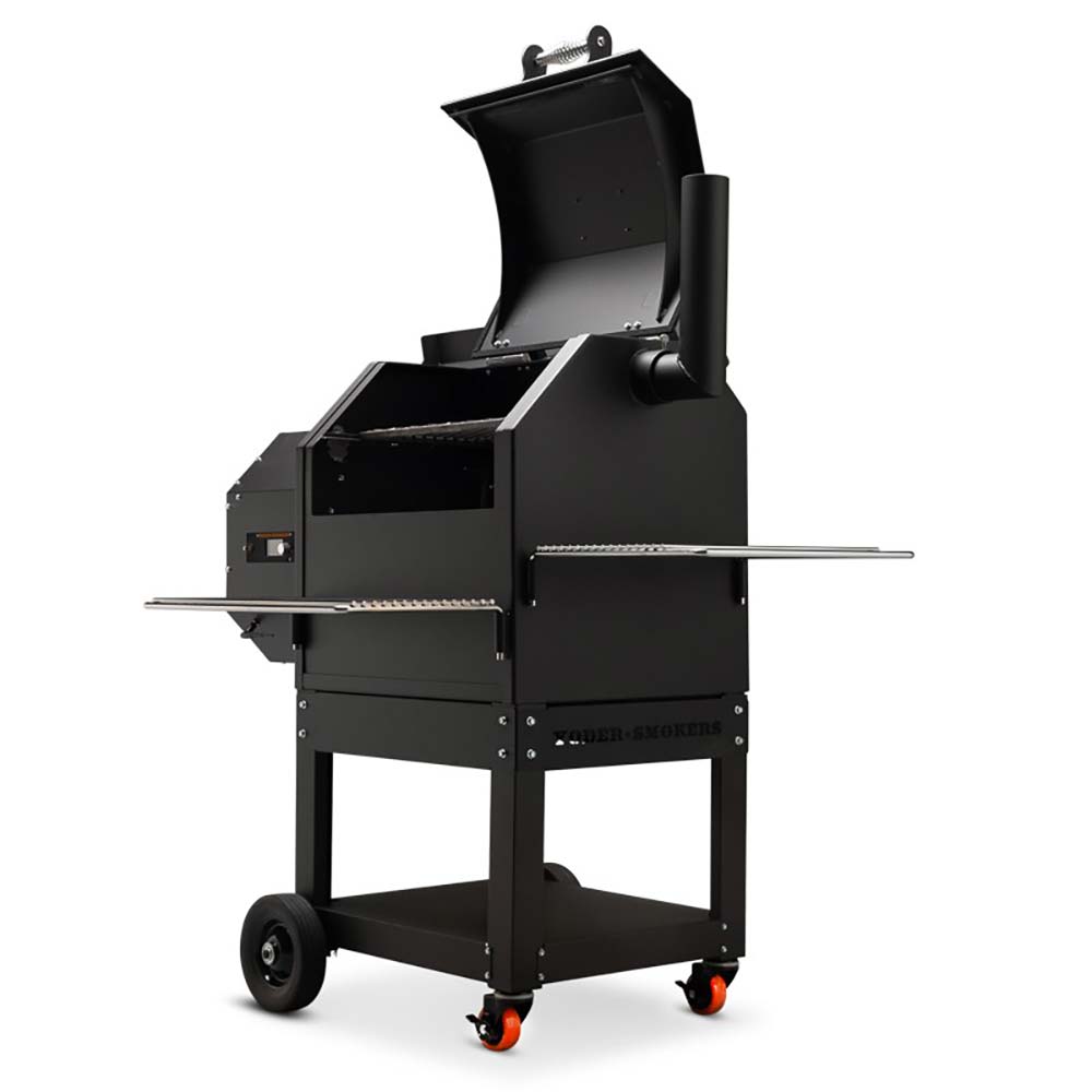 Yoder Smoker YS480S Standard Pellet Grill | Heavy-Duty Orange Casters