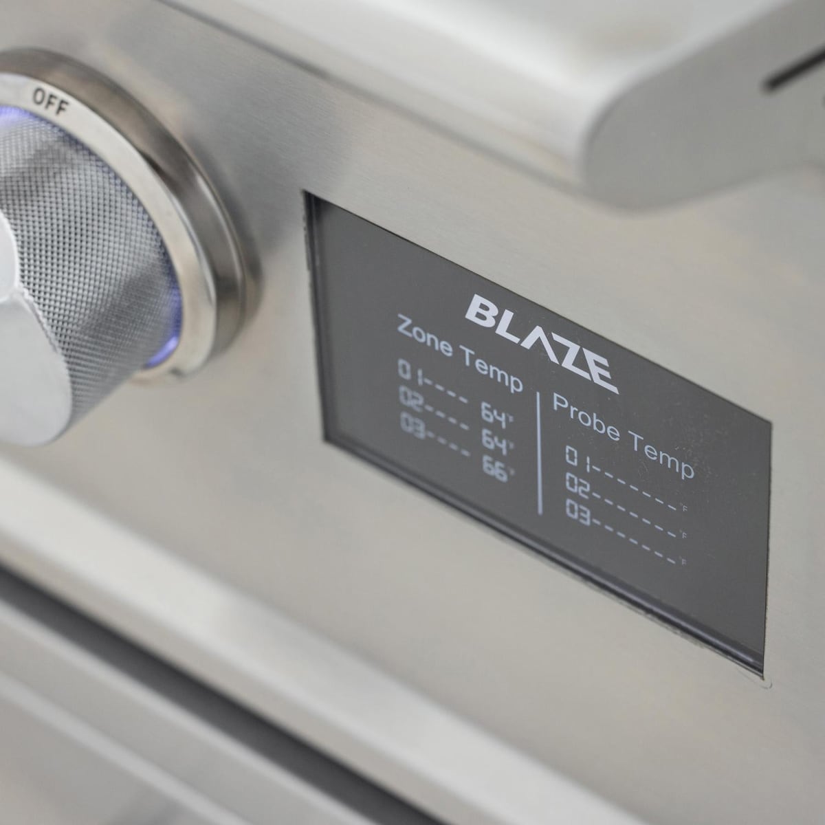 Blaze LTE PRO 40" Built-In Gas Griddle | Digital temperature screen uses 3 internal thermocouples for more accurate surface reading