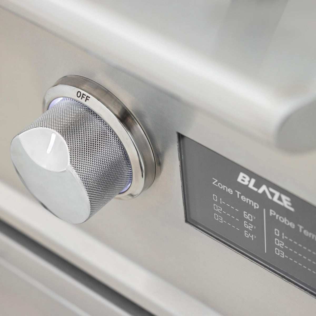 Blaze LTE PRO 40" Built-In Gas Griddle with Cart | Digital temperature screen uses 3 internal thermocouples for more accurate surface reading