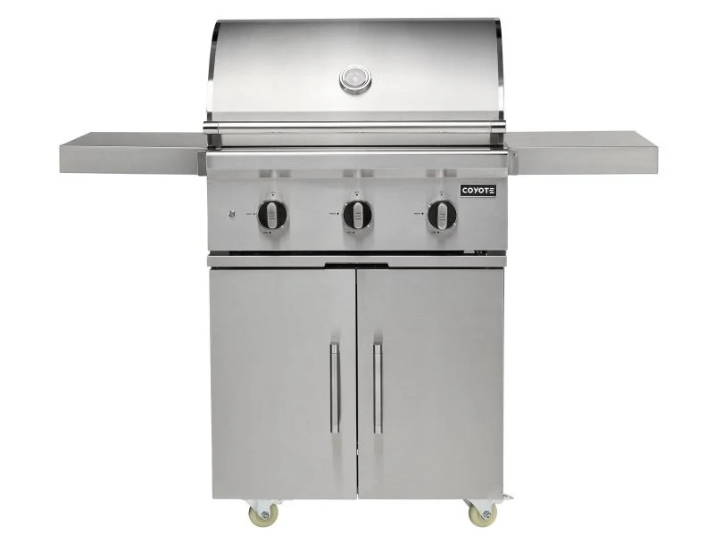 Coyote 32" SL Series Grill with Cart | Rear burner & interchangeable sear burner for flexible cooking options