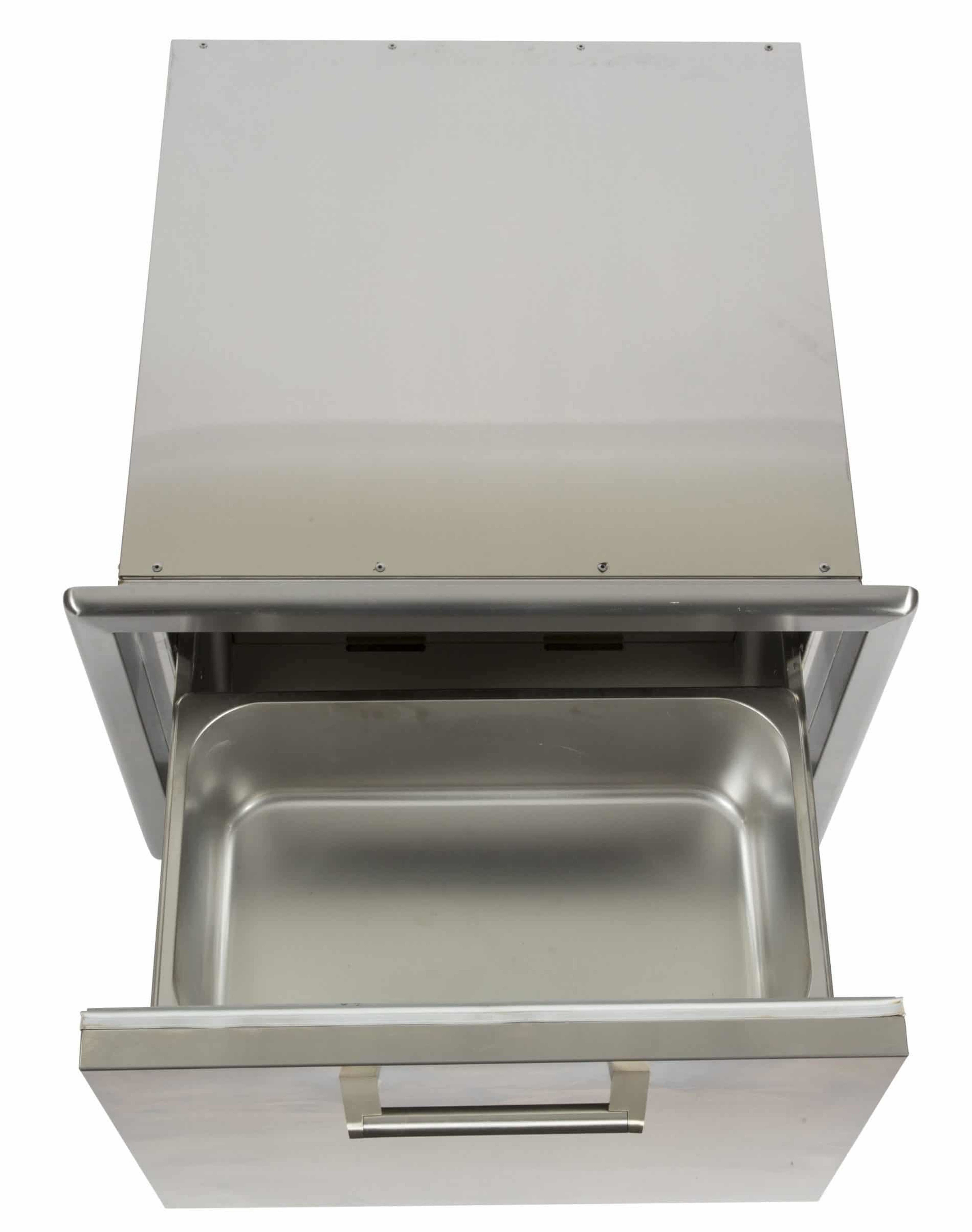 Coyote Outdoor Living Pull Out Ice Chest | Full extension drawer with commercial quality rails for durability and operating ease