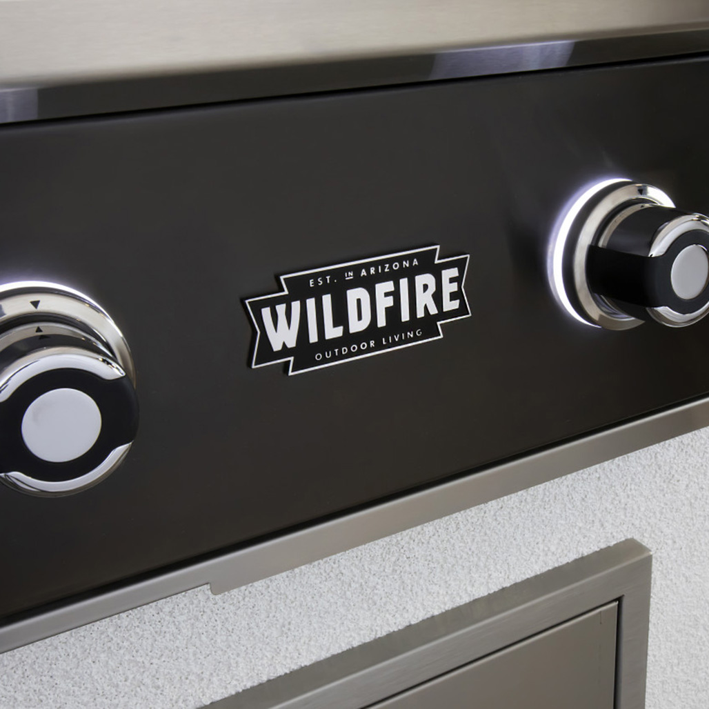 Wildfire Ranch Pro 30" Freestanding Black Stainless Steel Gas Grill | 304 black stainless steel