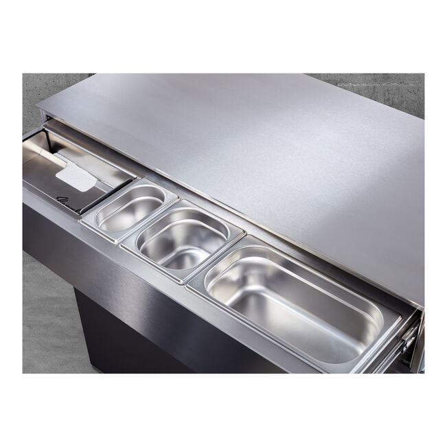 Flammkraft Zwilling Model M Kitchen Prep Center Module | 4 heavy-duty casters