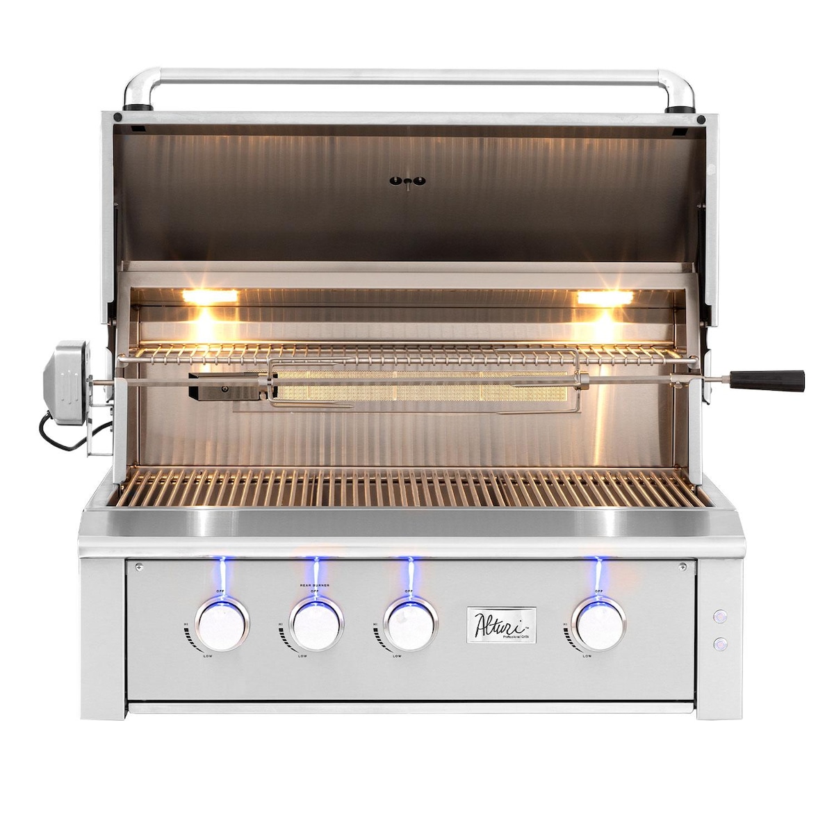 American Made Grills 36" Alturi Built In Gas Grill | Control panel LED lighting enhances evening entertaining