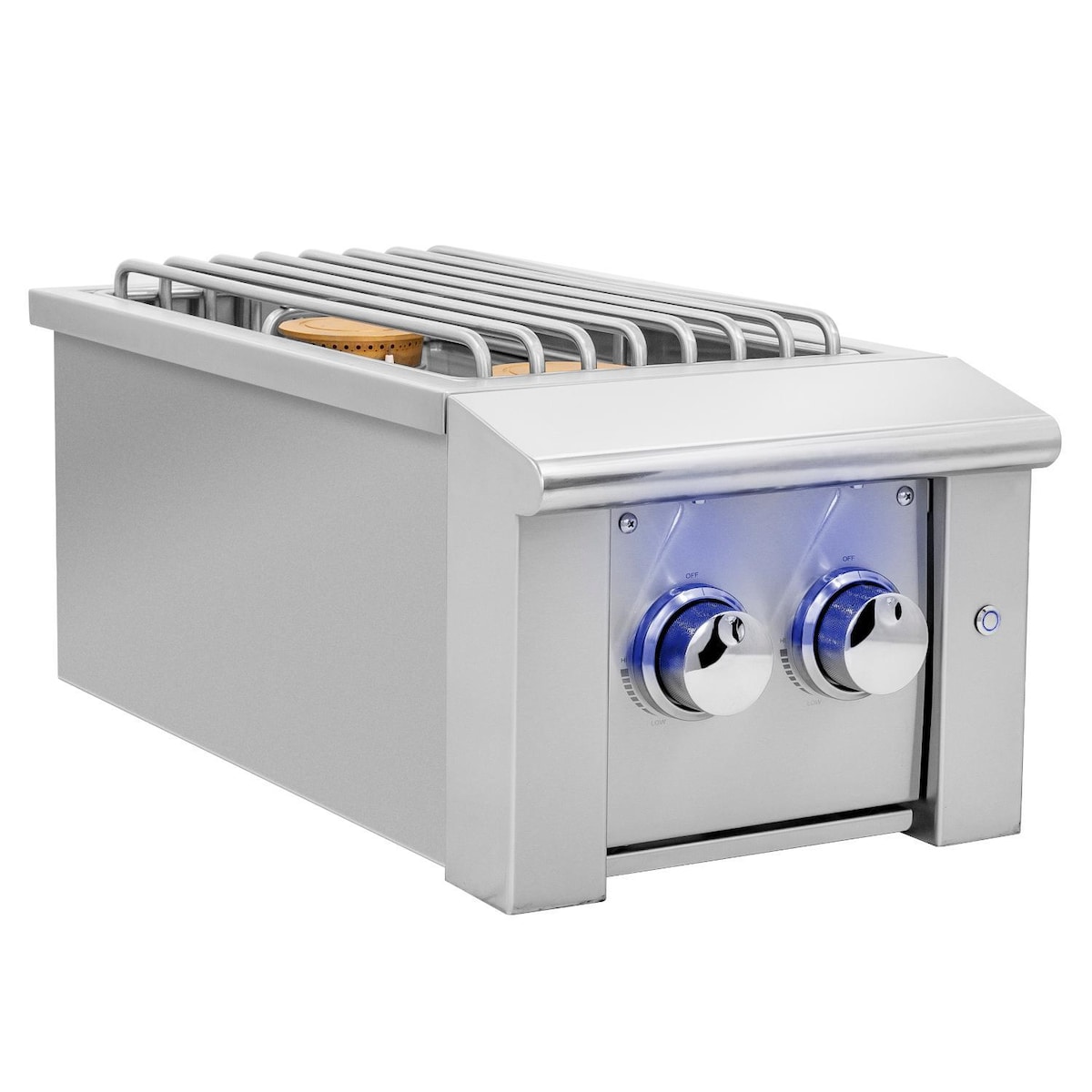 American Made Grills Alturi Built-In Double Side Burner | Must be connected to a Alturi grill to use LED lighting