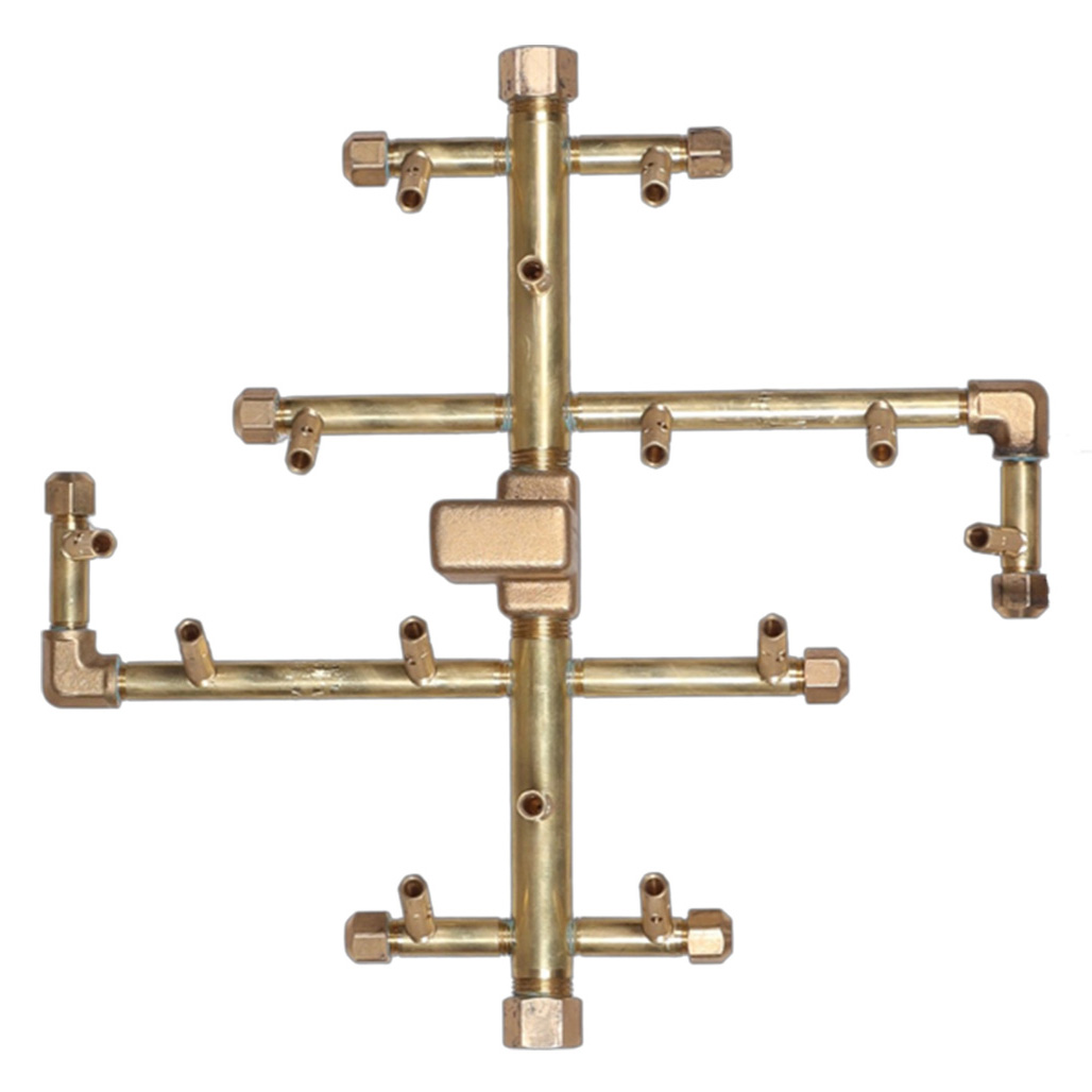 Warming Trends Universal 24-Inch Crossfire Brass Burner | 140K BTU CROSSFIRE Brass Burner with WATERSTOP