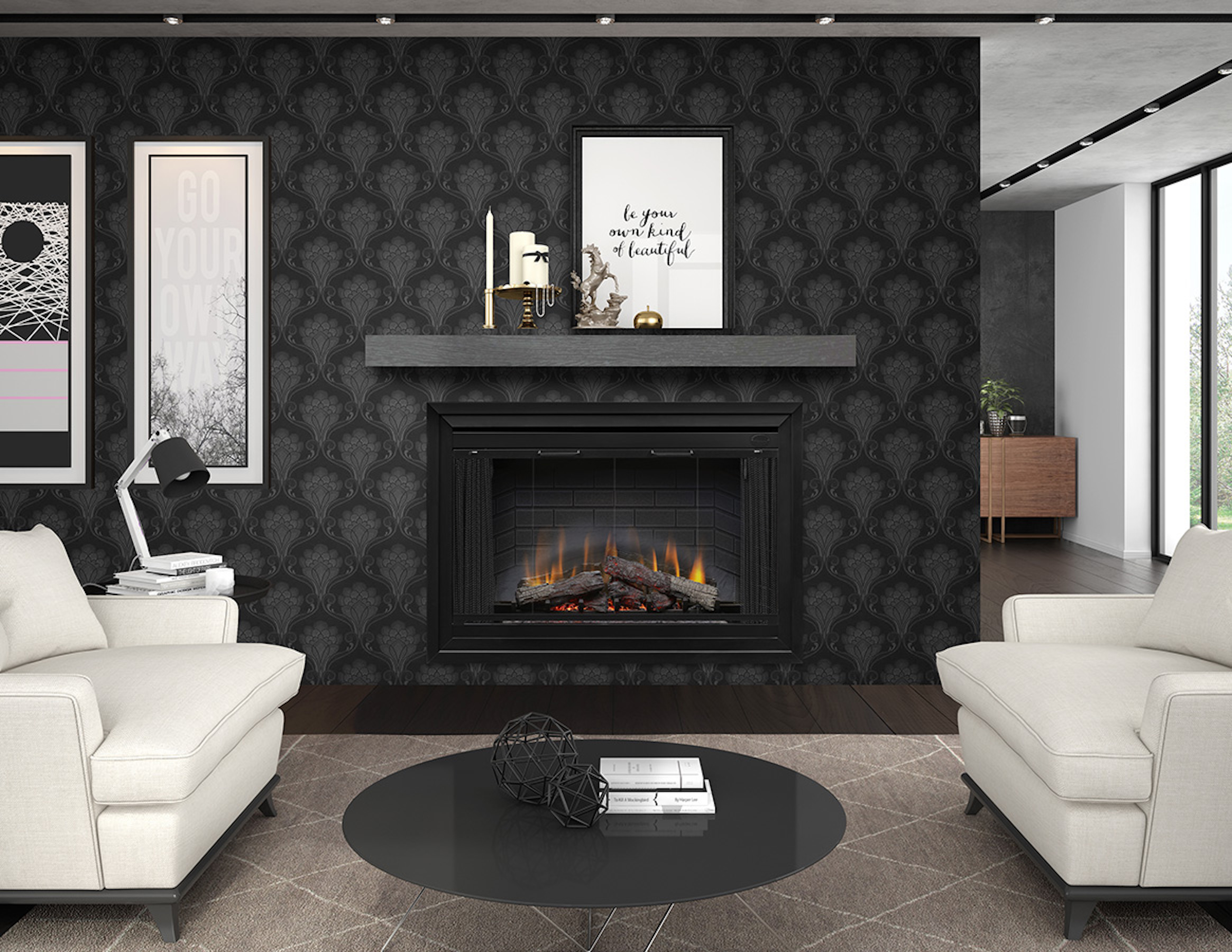 Dimplex 45" Deluxe Built-In Electric Fireplace | Traditional Electric Fireplace