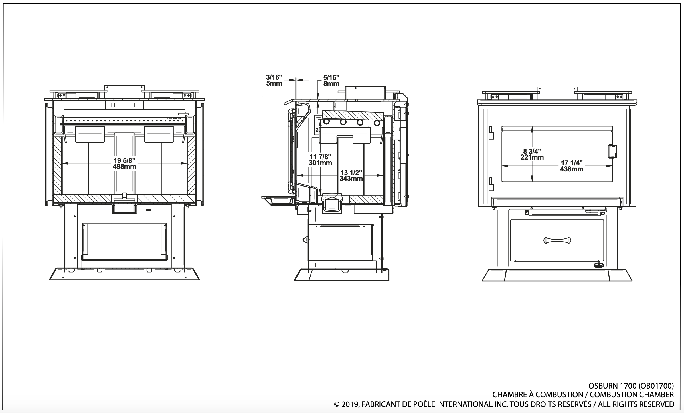 Osburn OB01700 1700 Wood Stove