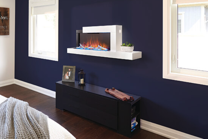 Napoleon Stylus Wallmount Modern Electric Fireplace with Shelf - OPEN