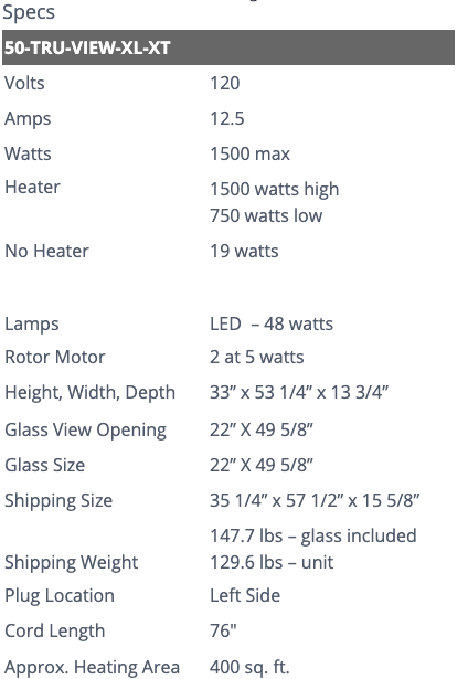 Amantii 3Sided Electric Fireplace - 50"-TRU-VIEW-XL XT key features & specifications 1