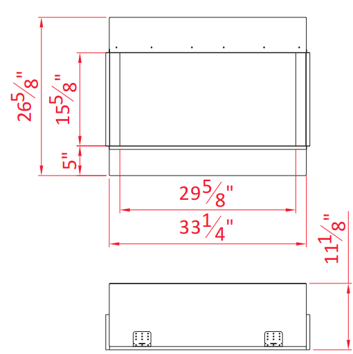 Amantii 3 Sided Electric Fireplace - 30"-TRU-VIEW-SLIM key features & specifications 2