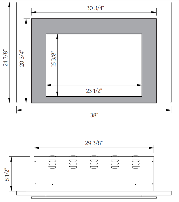 Amantii Electric Fireplace Insert W/Steel Surround additional information 3