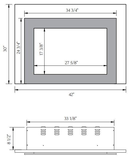 Amantii Electric Fireplace Insert -INS-FM-34 additional information 2