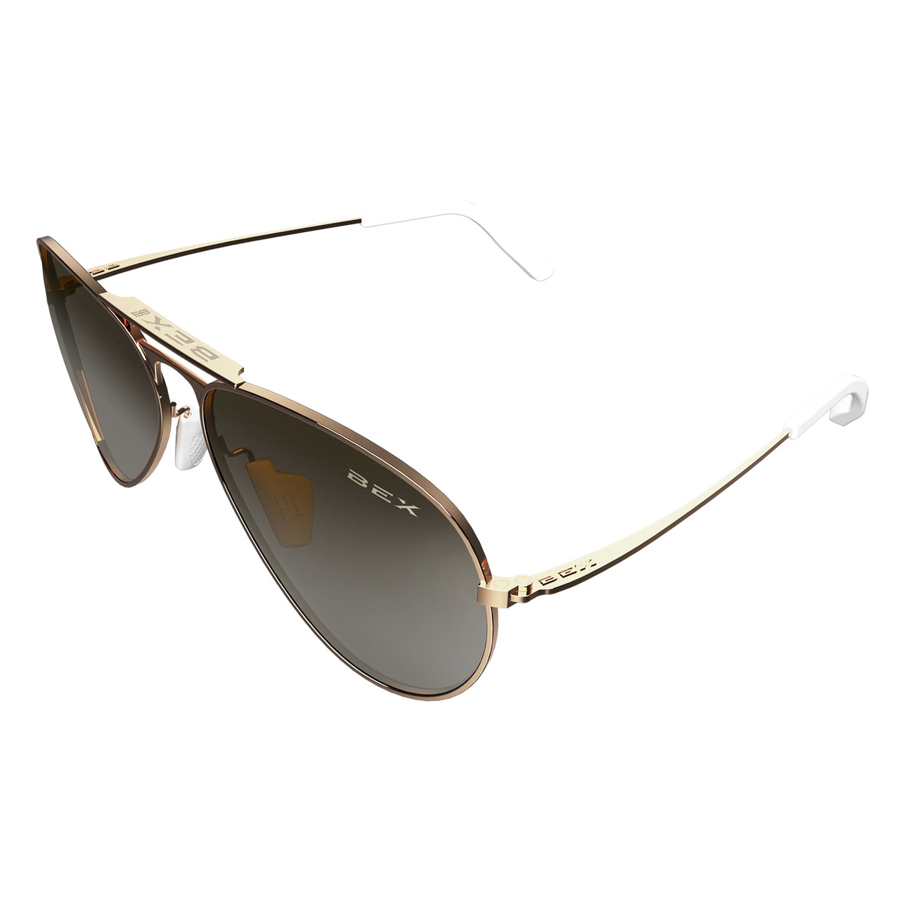 Bex Nova Matte Gold/Brown/Silver Sunglasses