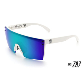 Heat Wave Unisex Lazer Face White Frame Z87 Sunglasses - E_LZR_WHTZ87_09