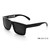 Heat Wave Unisex Vise Black Frame Black Emblem Sunglasses - E_VIS_BLACKB_01P