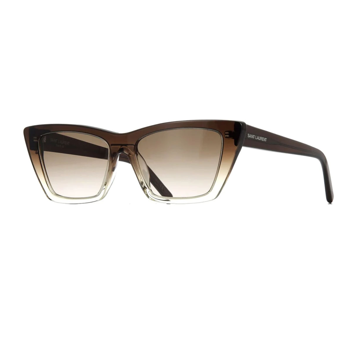 Saint Laurent SL 276 Mica 53 Grey & Black Shiny Sunglasses