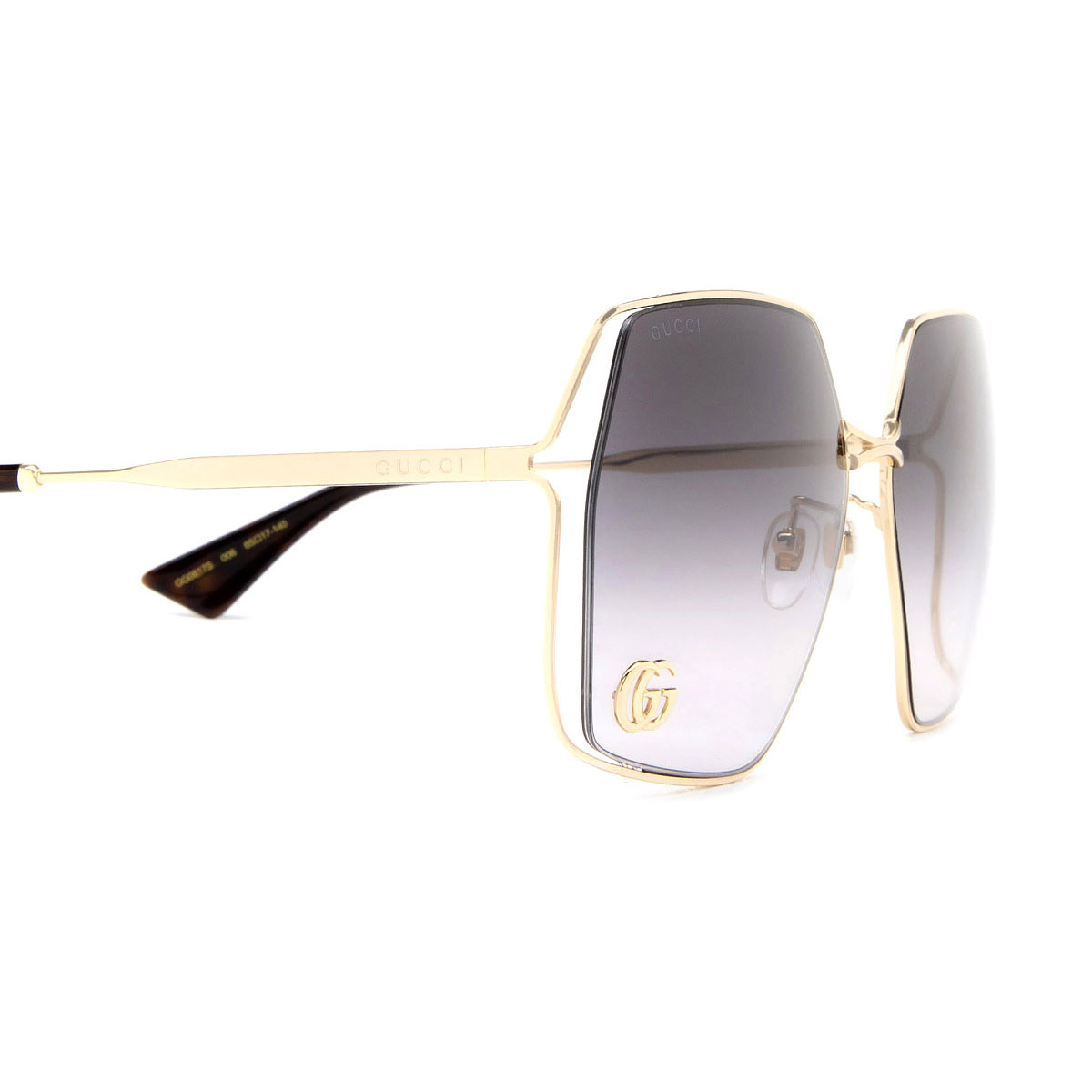 NEW GUCCI GG0817S 006 SQUARE WOMEN SUNGLASSES GUCCI GG0817S Gucci Grey Square Ladies Sunglasses GG0817S 006 65  main image 2