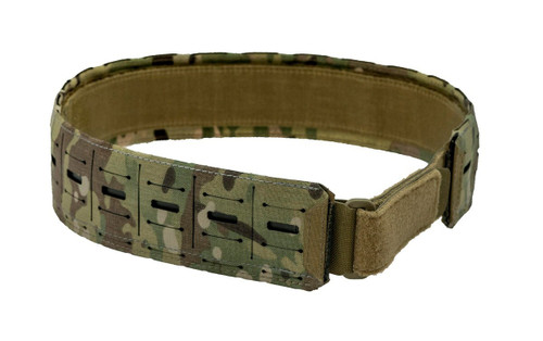 Belt sleeve is backed with velcro (Hook) and lined with plastic for rigidity
