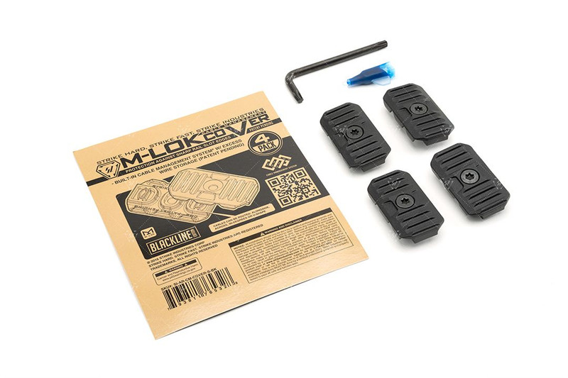 M-LOK Cable Management Covers - SHORT, BLACK