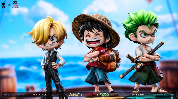 【PRE-ORDER】Big Feeler Studio & XOX Studio Q ver Luffy & Sanji & Zoro