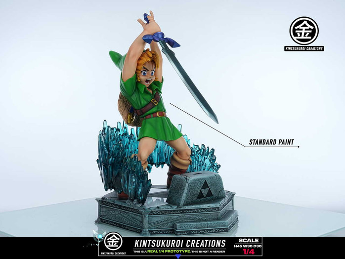 【PRE-ORDER】Kintsukuroi Creations 1:4/1:1 Young LINK Pulling Master Sword with LED