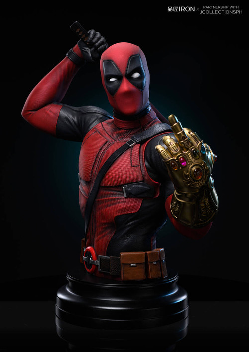 【IN-STOCK】Iron Studio 1:1 Deadpool Bust with LED