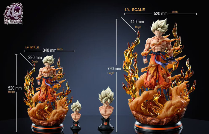 【PRE-ORDER】Civilization Studio 1:6/1:4 SS Goku with LED