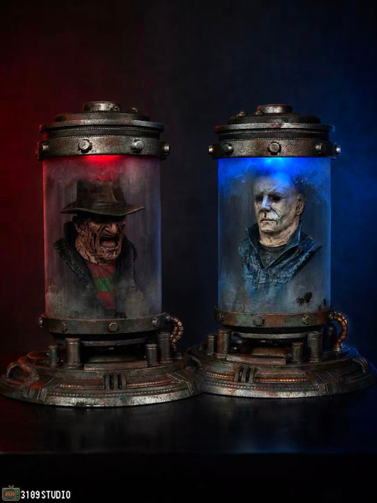 【PRE-ORDER】3109 Studio 1:4 Michael Myers & Freddy Krueger head jar