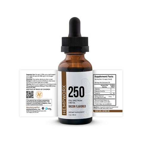 Hempworx 250 mg CBD Oil for Pets - Bacon Flavor - Do Trot In Tack Shop