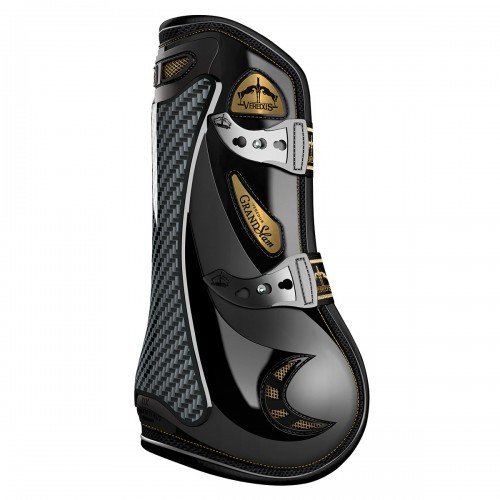 Veredus Carbon Gel Vento Grand Slam Open Front Boots - Black/Gold
