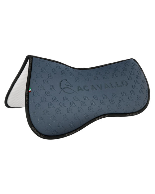 Acavallo Lycra and Memory Foam Half Pad with Bamboo Fiber - Smoke/Black