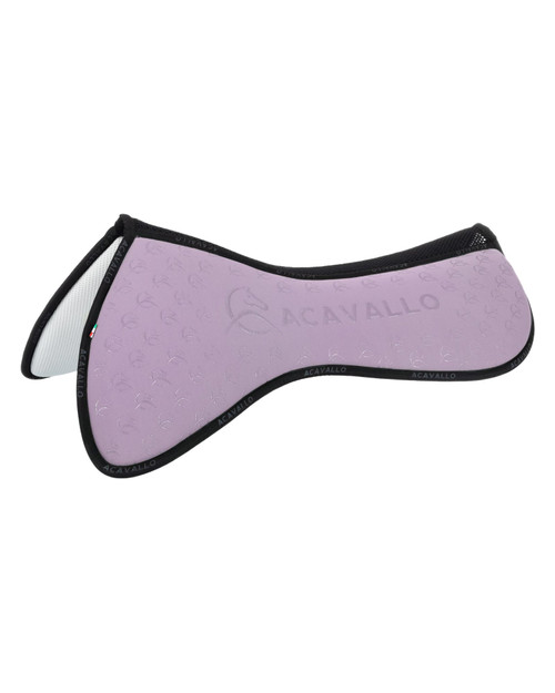 Acavallo Spine Free CC Lycra and Memory Foam Half Pad with 3D Spacer Fabric - Lilac/Black