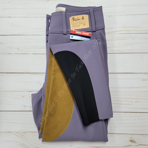 Tailored Sportsman Vintage Trophy Hunter Sock Bottom Breeches - Front Zip Mid-Rise - Shadow/Tan