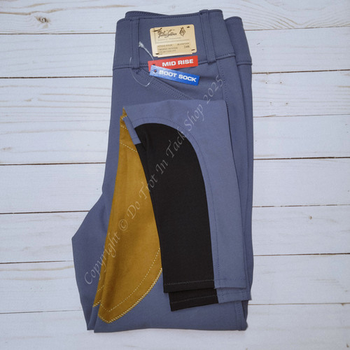 Tailored Sportsman Light Weight Technical Breeches with Clarino Patch - Front Zip Mid-Rise - Jeans/Tan