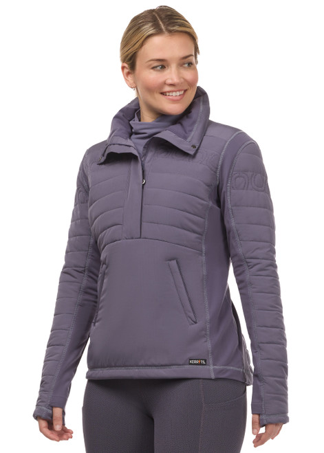 Kerrits Hoofprint Quilted Pullover Jacket - Wild Orchid