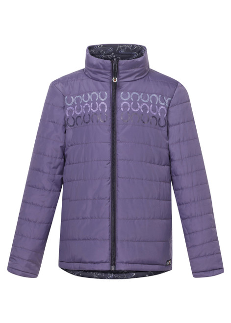 Kerrits Kids Ride The Wind Reversible Quilted Jacket - Plumnoir/Violetdawn