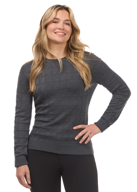 Kerrits Bit of Diamond Crew Neck Sweater - Sagestone