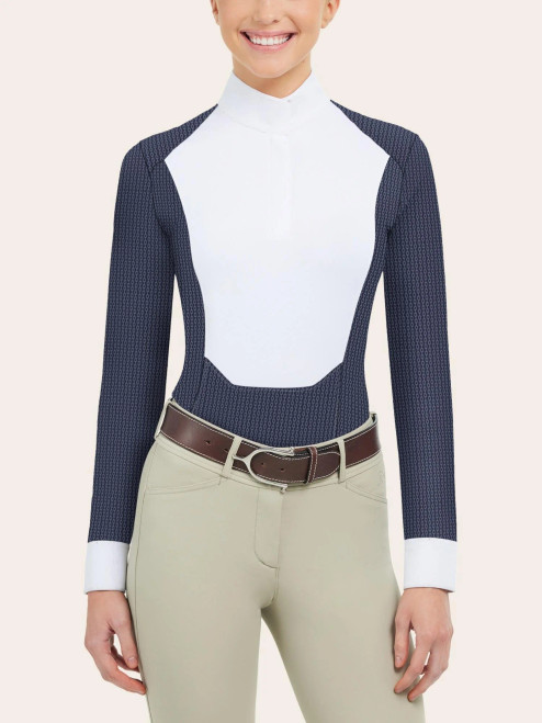 R.J. Classics Liv Ladies Long Sleeve Show Shirt - Navy Links