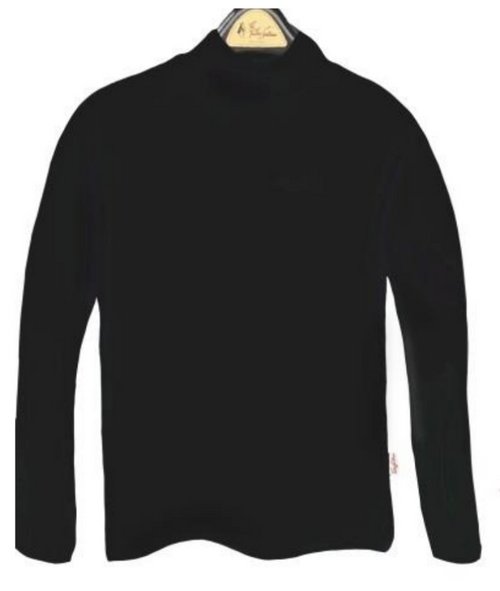 Tailored Sportsman ICEFIL Long Sleeve Mock Neck Shirt - Black