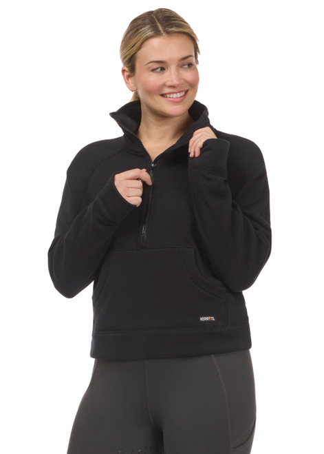 Kerrits Etched Equine Half Zip Sweatshirt - Black