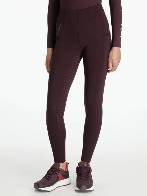 LeMieux Young Rider Orla Pull On Tights - Damson