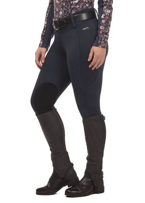 Kerrits Sit Tight Windpro Knee Patch Tights - Galaxyblue