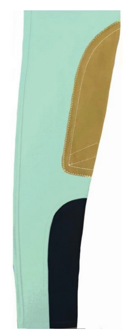 Tailored Sportsman Trophy Hunter Breeches with Silicone Patch - Front Zip Mid-Rise - Seabreeze