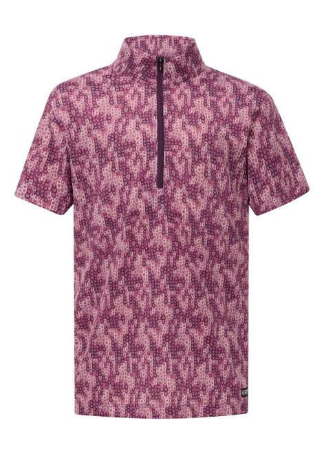 Kerrits Kids Equibreeze IceFil Short Sleeve Shirt Print - Blush Lucky Cascade